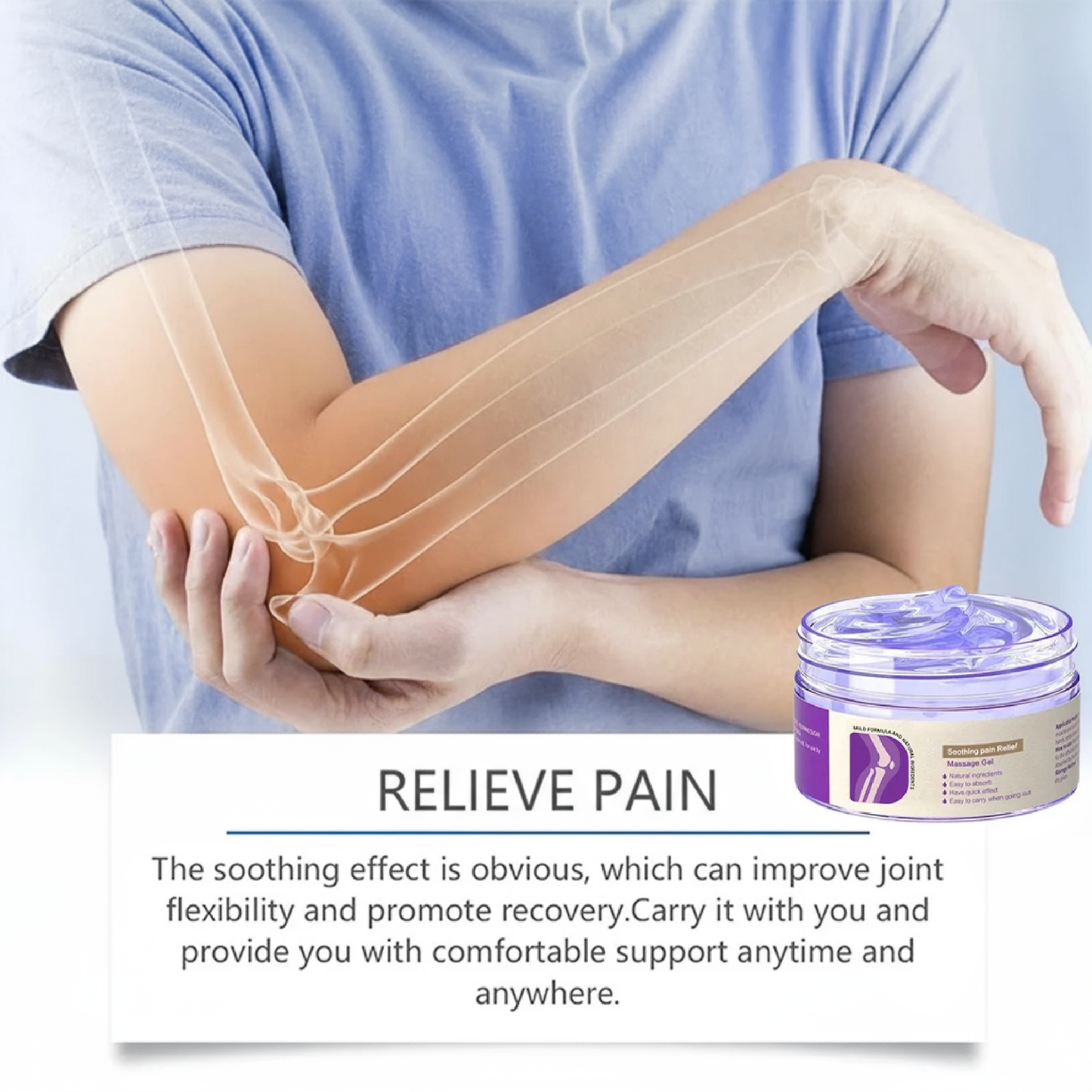 KREAIN Joint Pain Gel Purple Gel - Soothing Pain Massage Gel 100ml